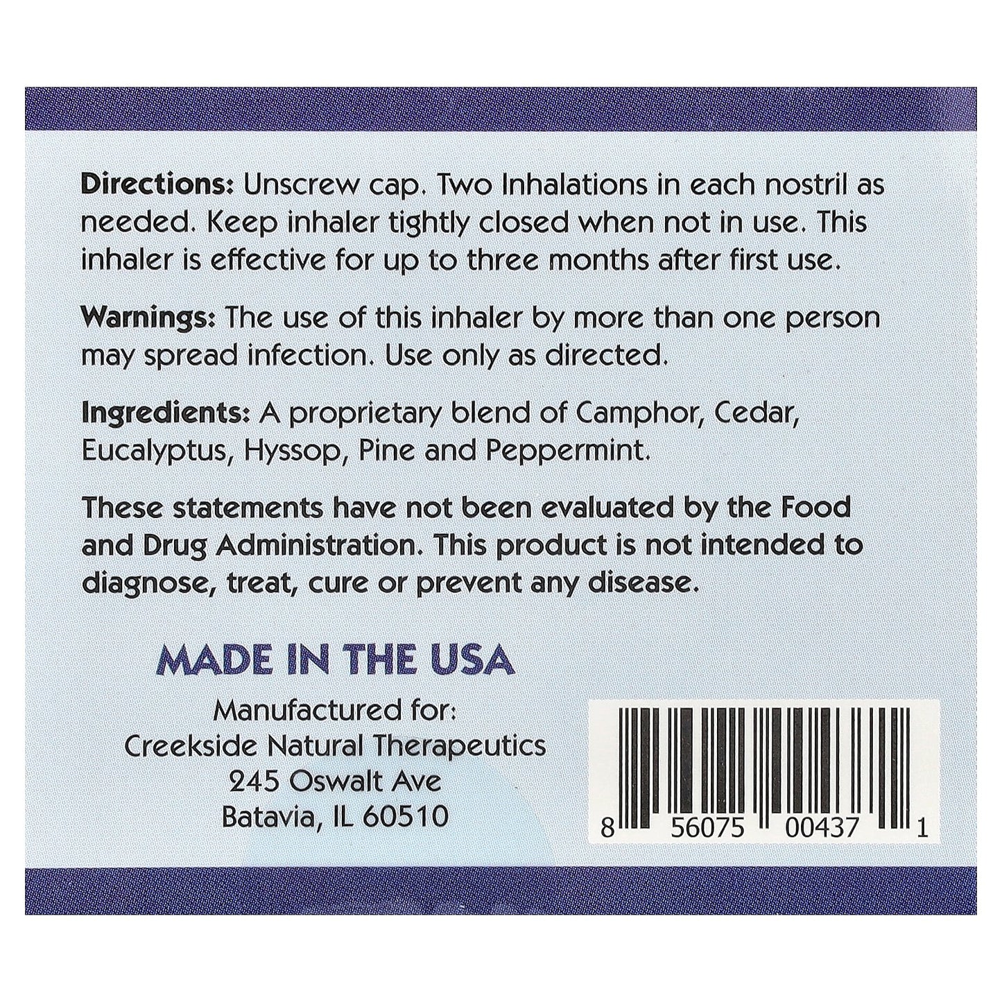 Creekside Natural Therapeutics, Children's Sniffle Sticks, 4 Inhalers