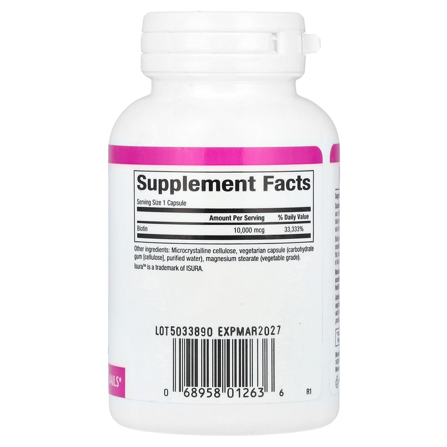 Natural Factors, Biotin, 10,000 mcg, 60 Vegetarian Capsules