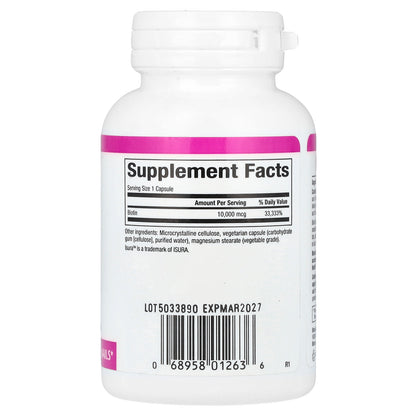 Natural Factors, Biotin, 10,000 mcg, 60 Vegetarian Capsules