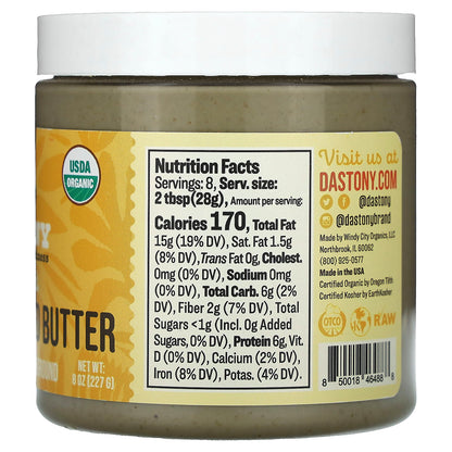 Dastony, Sprouted Sunflower Seed Butter, 8 oz (227 g)