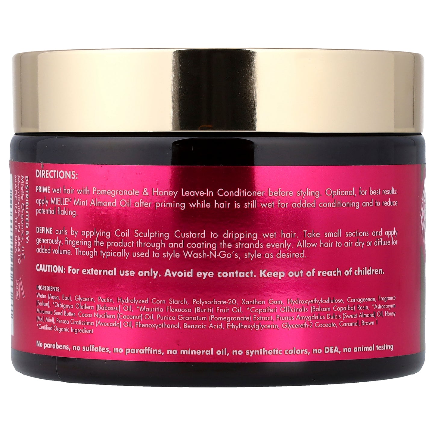 Mielle, Coil Sculpting Custard, Pomegranate & Honey, 12 oz (340 g)