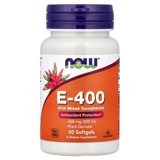 NOW Foods, E-400, 268 mg (400 IU), 50 Softgels
