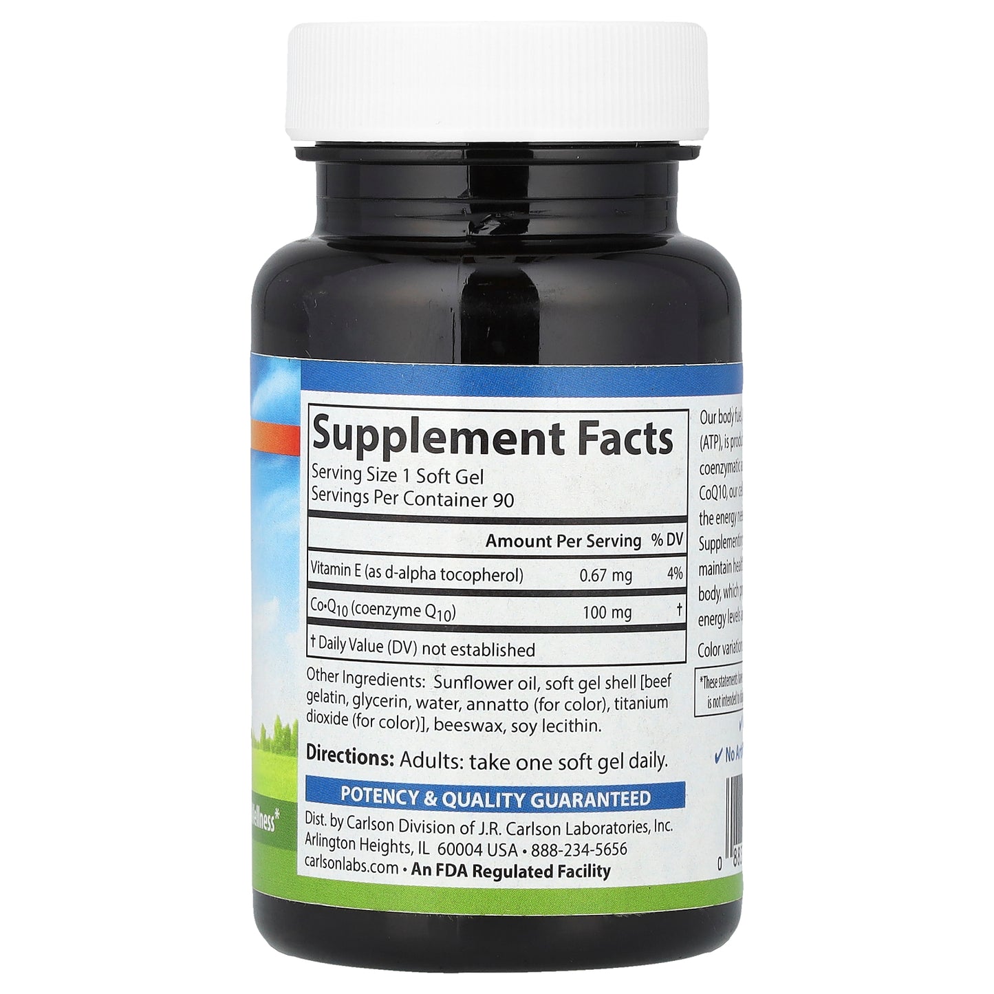 Carlson, CoQ10, 100 mg, 90 Soft Gels