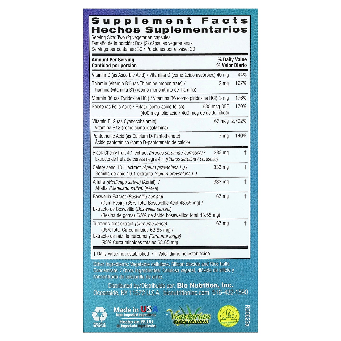 Bio Nutrition, Urilow, 60 Vegetarian Capsules