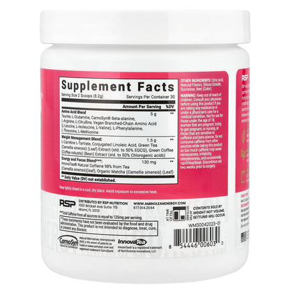 RSP Nutrition, AminoLean® Energy, Watermelon, 8.68 oz (246 g)