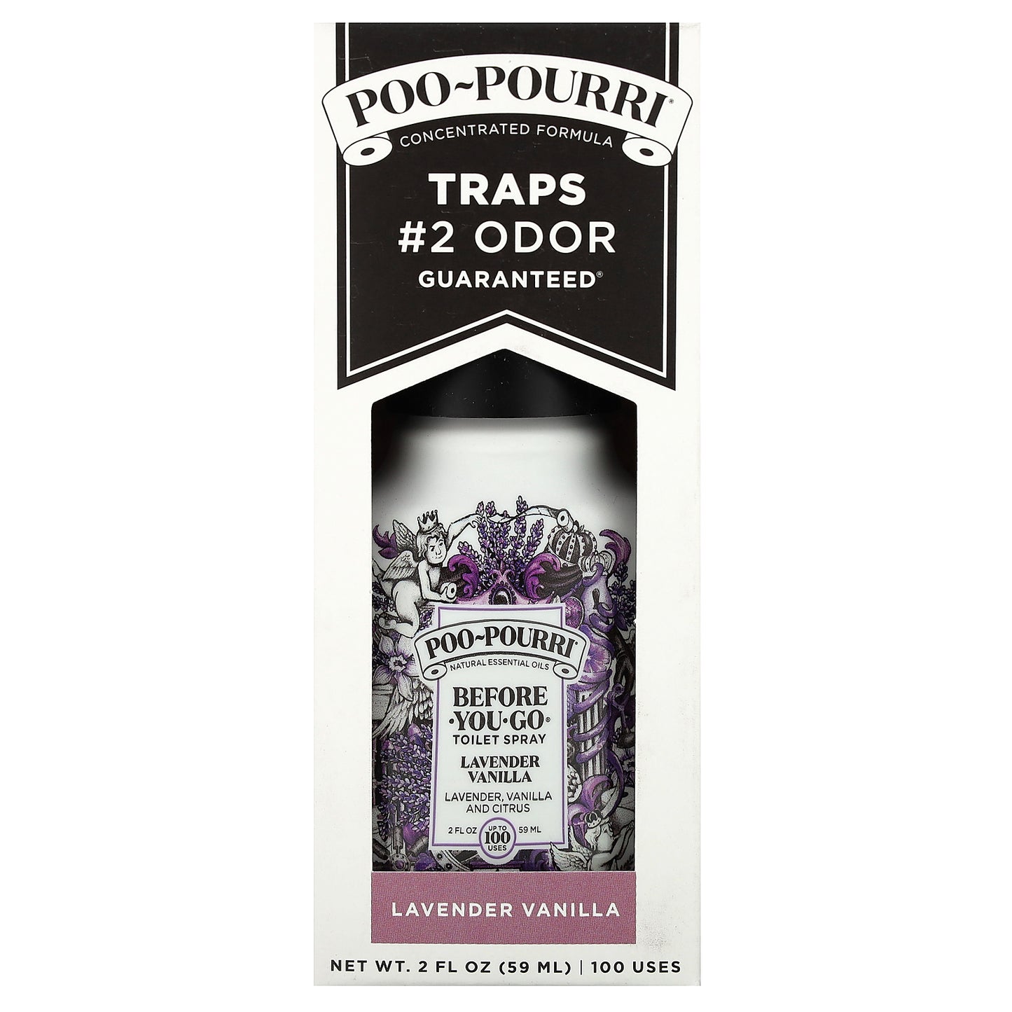 Poo-Pourri, Before-You-Go® Toilet Sprays, Lavender Vanilla, 2 fl oz (59 ml)