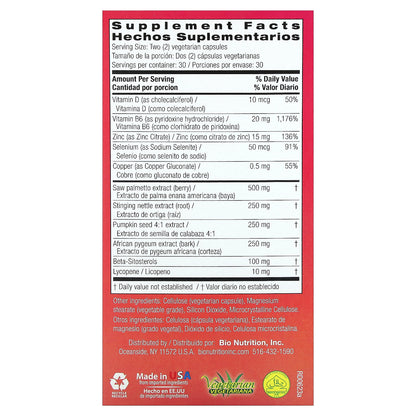 Bio Nutrition, Prostate Wellness With Pumpkin Seed Extract, 60 Vegetarian Capsules