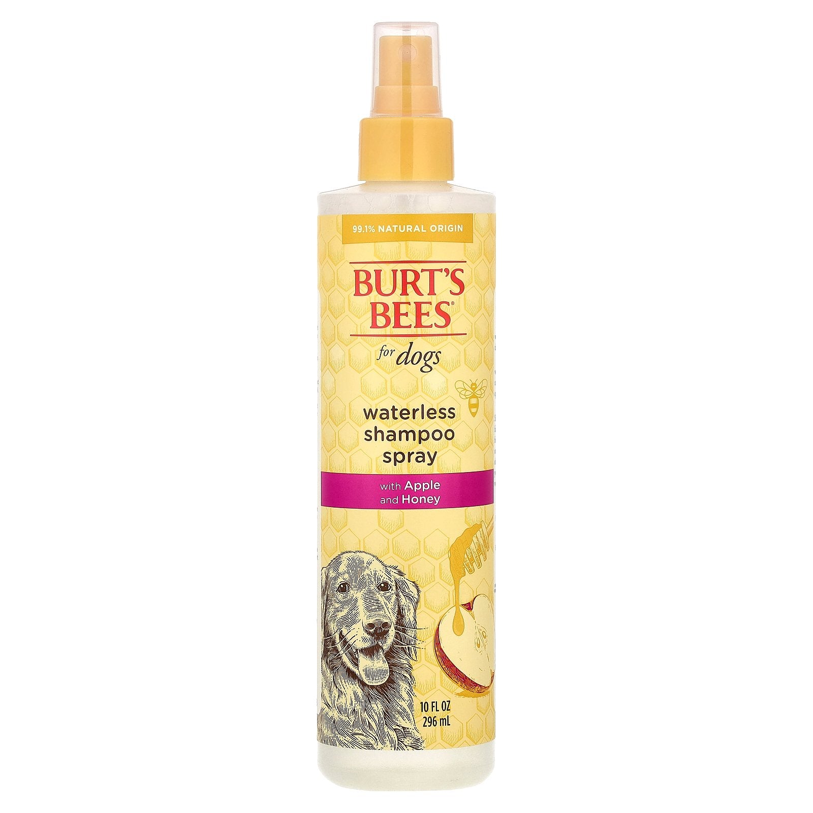 Burt's Bees, Waterless Shampoo Spray For Dogs, With Apple and Honey, 10 fl oz (296 ml)