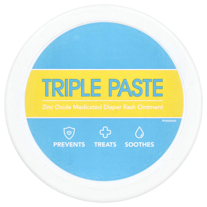 Triple Paste, Zinc Oxide Medicated Diaper Rash Ointment, Fragrance-Free, 8 oz (227 g)