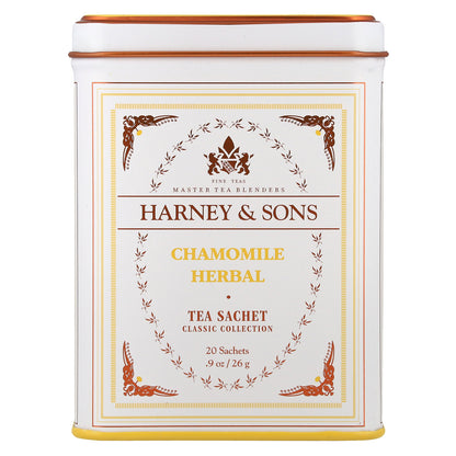 Harney & Sons, Fine Teas, Chamomile Herbal, 20 Sachets, 0.9 oz (26 g)