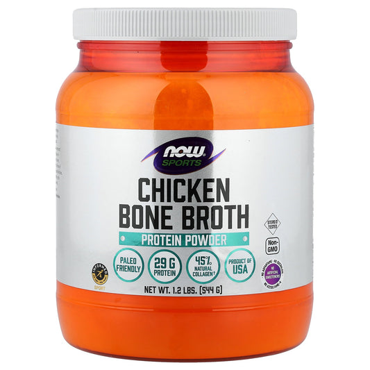 NOW Foods, Sports, Chicken Bone Broth Protein Powder, 1.2 lbs (544 g)
