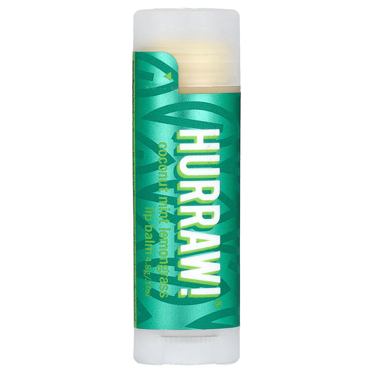 Hurraw! Balm, Lip Balm, Coconut Mint Lemongrass , 0.17 oz (4.8 g)