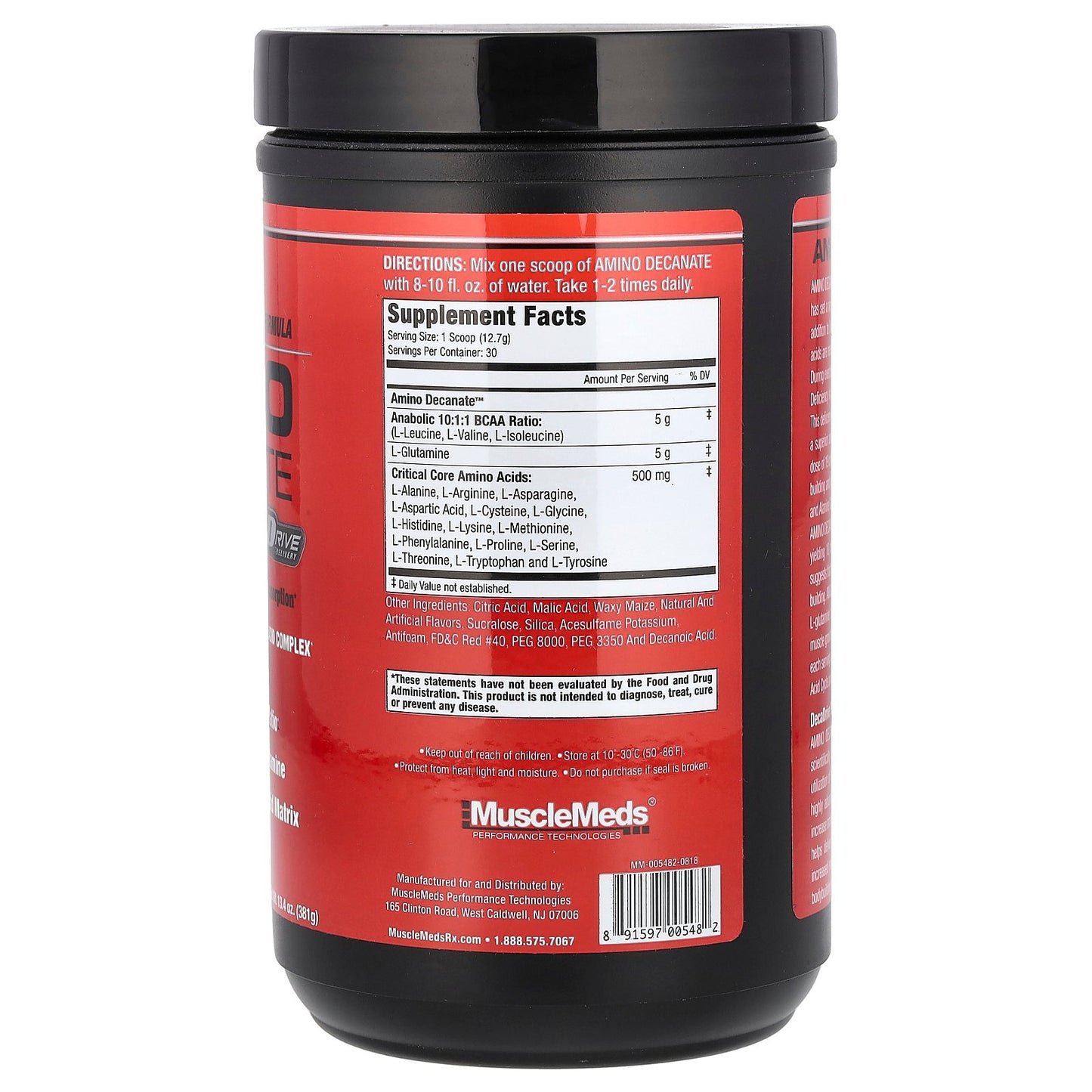 MuscleMeds, Amino Decanate, Fruit Punch, 13.4 oz (381 g)