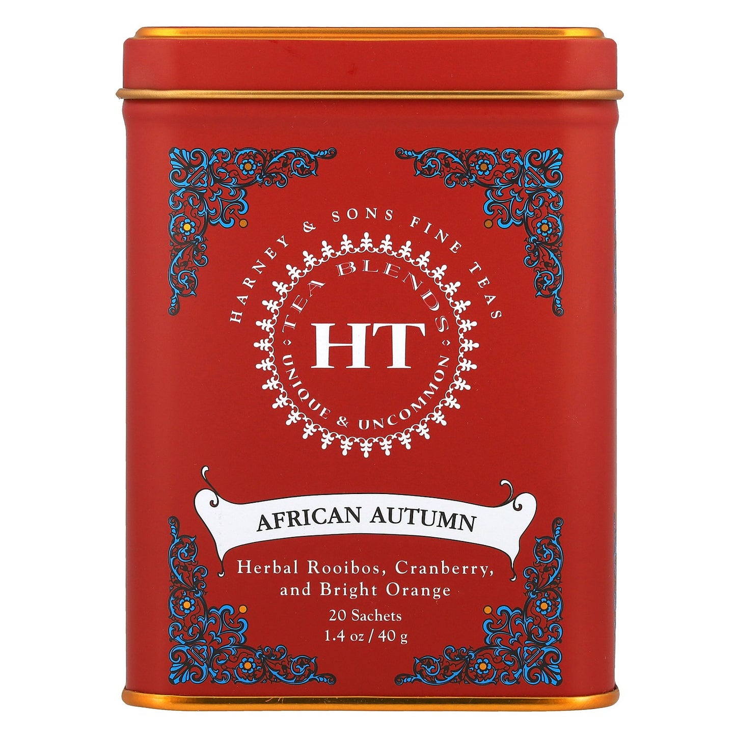 Harney & Sons, HT Tea Blends, African Autumn, Caffeine-Free, 20 Sachets, 1.4 oz (40 g)