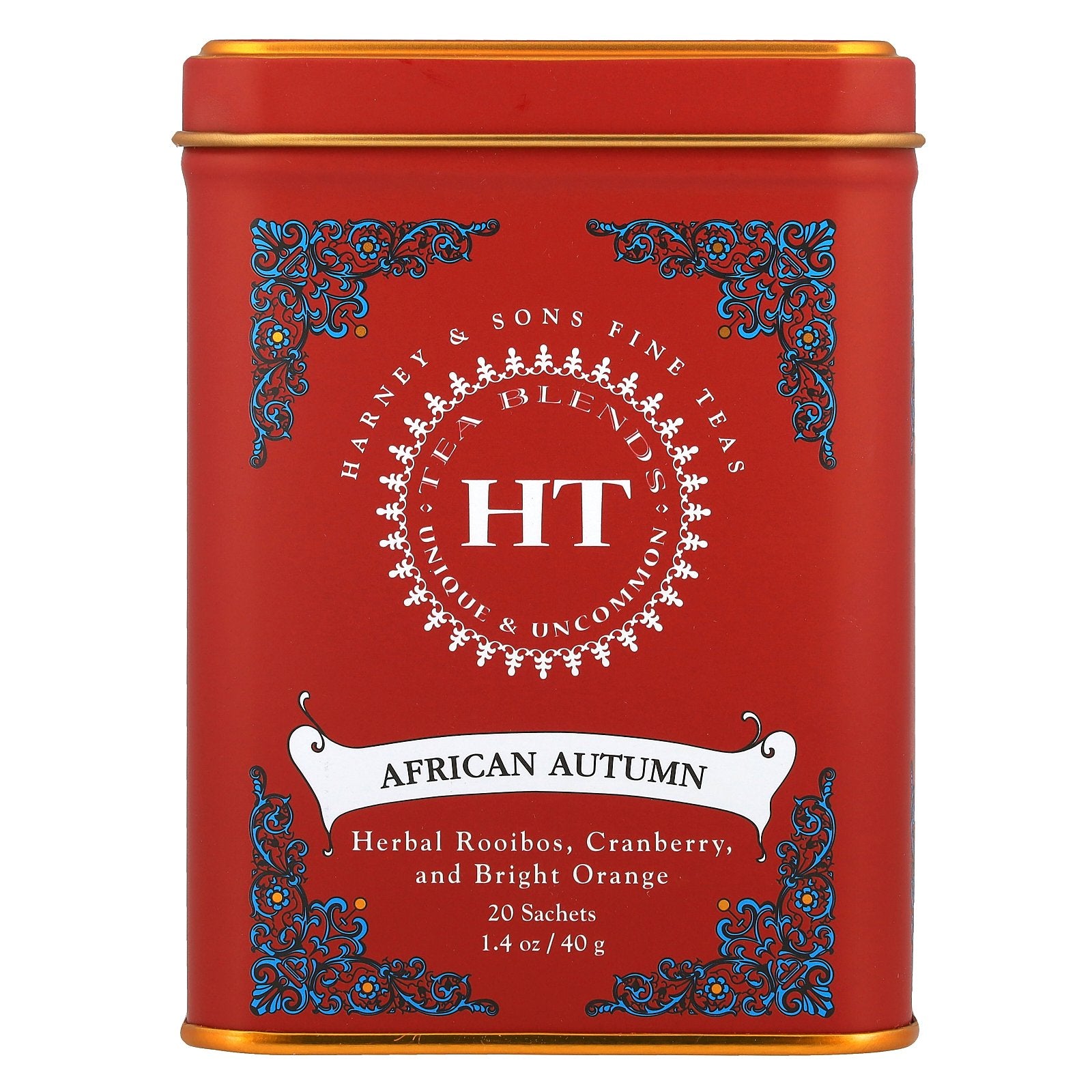 Harney & Sons, HT Tea Blends, African Autumn, Caffeine-Free, 20 Sachets, 1.4 oz (40 g)