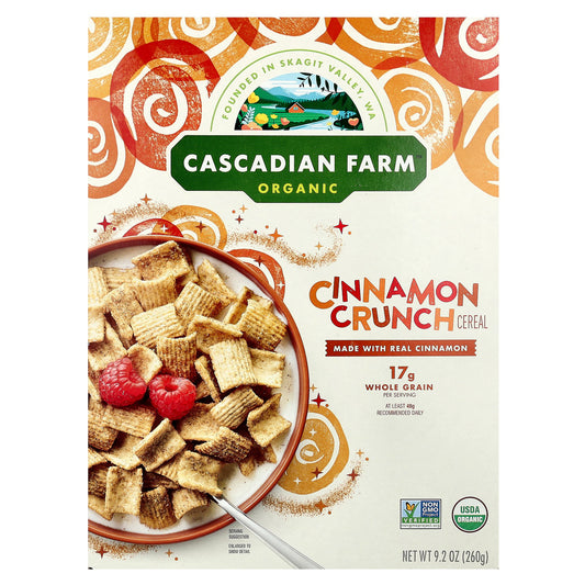 Cascadian Farm, Organic Cereal, Cinnamon Crunch , 9.2 oz (260 g)