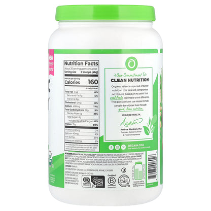 Orgain, Organic Protein™ Powder, Plant Based, Chocolate Peanut Butter, 2.03 lb (920 g)