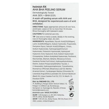 Heimish, RX, AHA BHA Wash-Off Peeling Serum, 1.18 fl oz (35 ml)