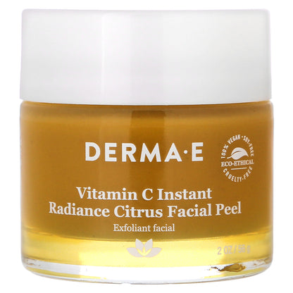 DERMA E, Vitamin C, Instant Radiance Citrus Facial Peel, 2 oz (56 g)