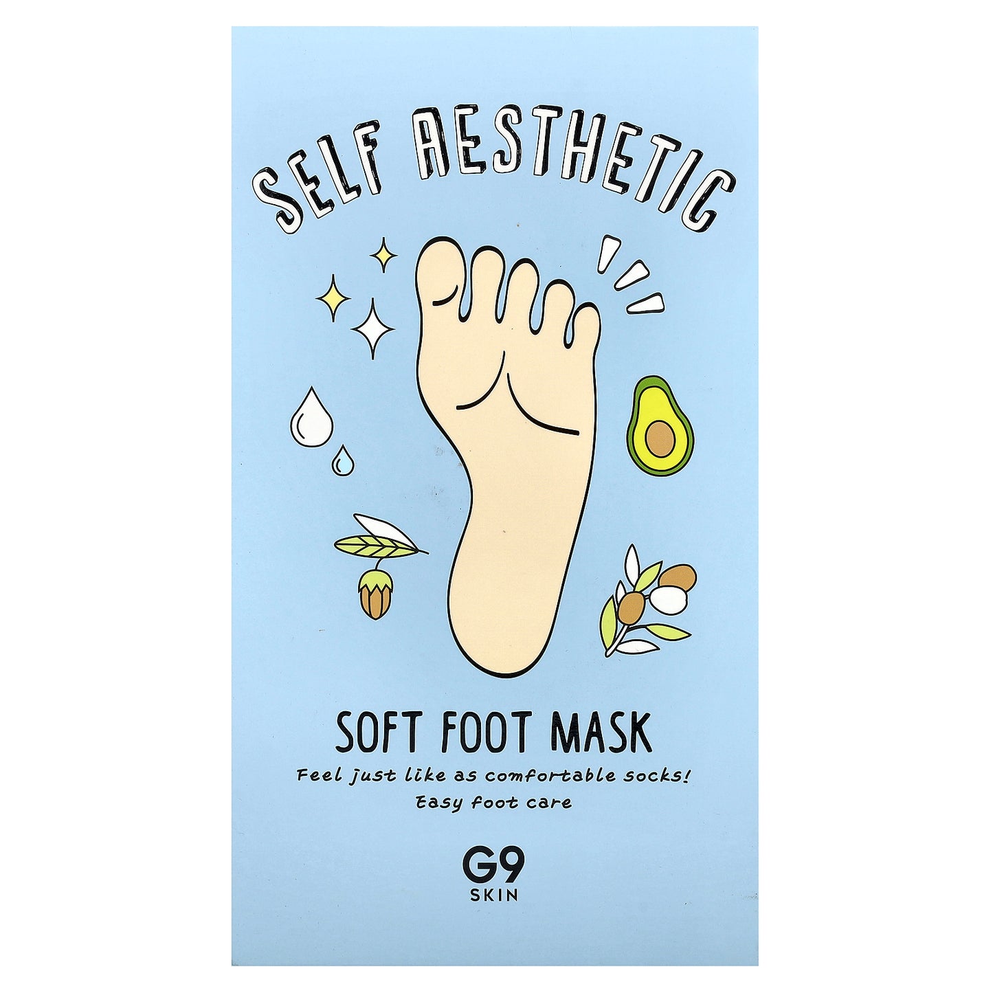 G9skin, Self Aesthetic, Soft Foot Mask, 5 Masks, 0.40 fl oz (12 ml)