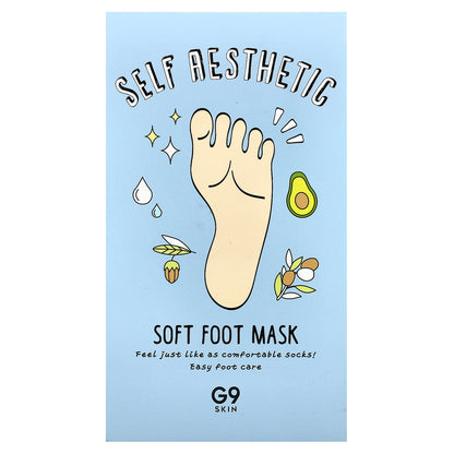 G9skin, Self Aesthetic, Soft Foot Mask, 5 Masks, 0.40 fl oz (12 ml)
