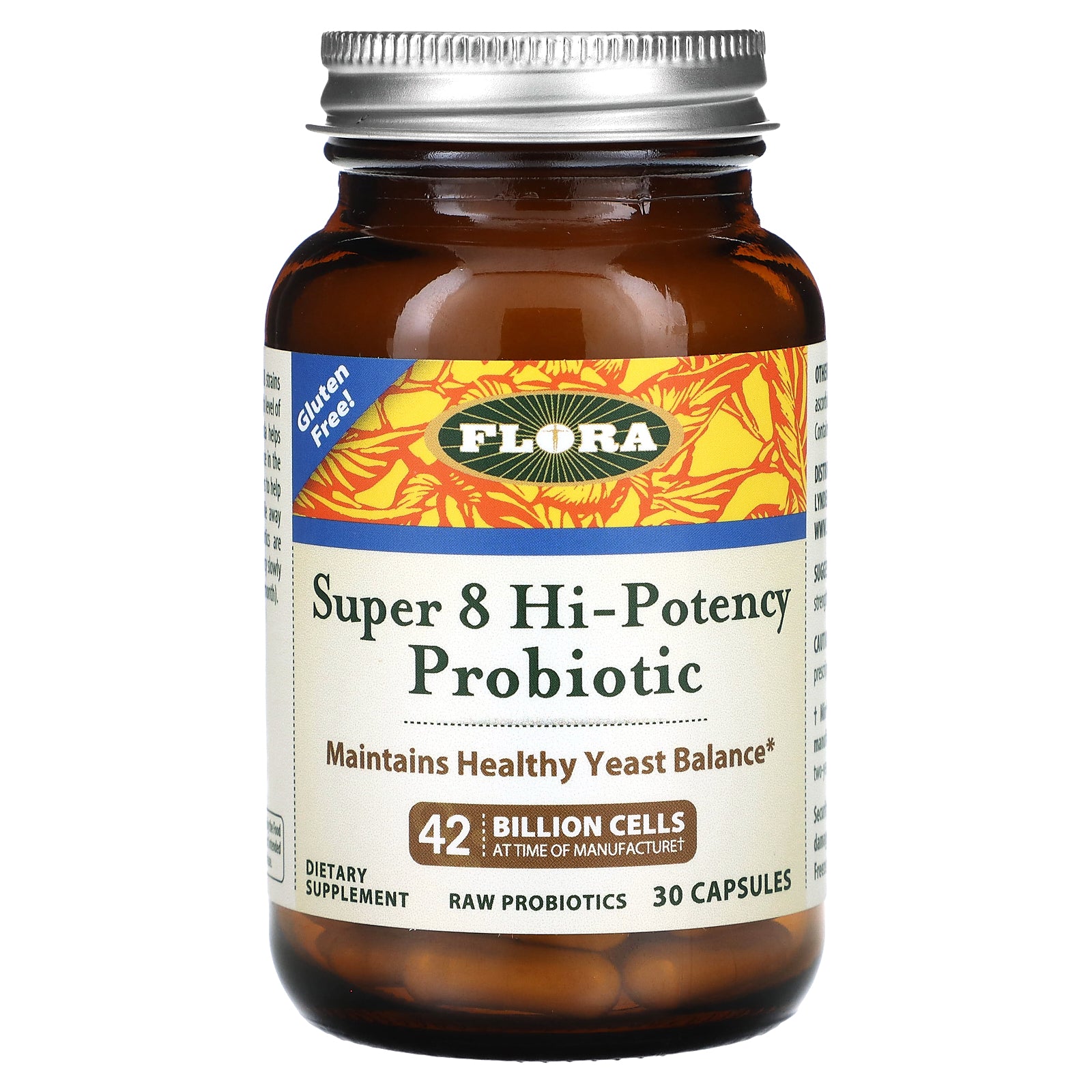 Flora, Super 8 Hi-Potency Probiotic, 42 Billion Cells, 30 Capsules