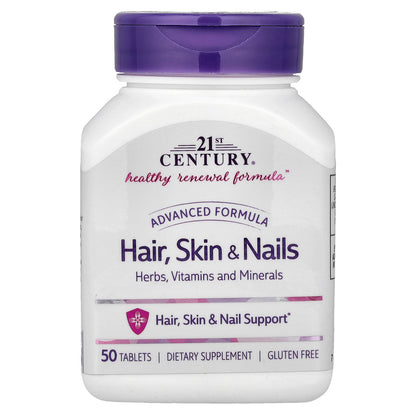 21st Century, Advanced Formula Hair, Skin & Nails, 50 Tablets