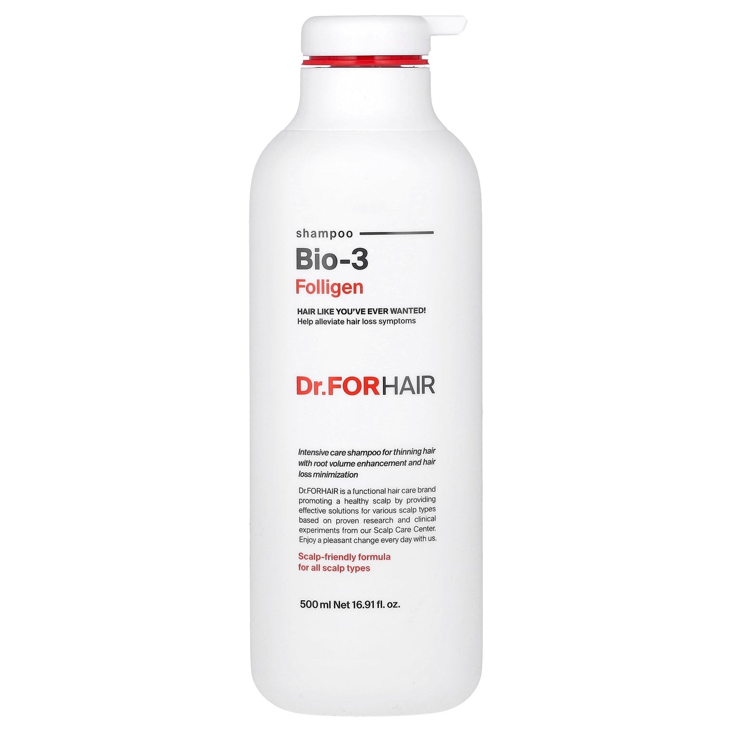 Dr.ForHair, Folligen Shampoo, Bio-3 , 16.91 fl oz (500 ml)