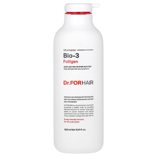 Dr.ForHair, Folligen Shampoo, Bio-3 , 16.91 fl oz (500 ml)