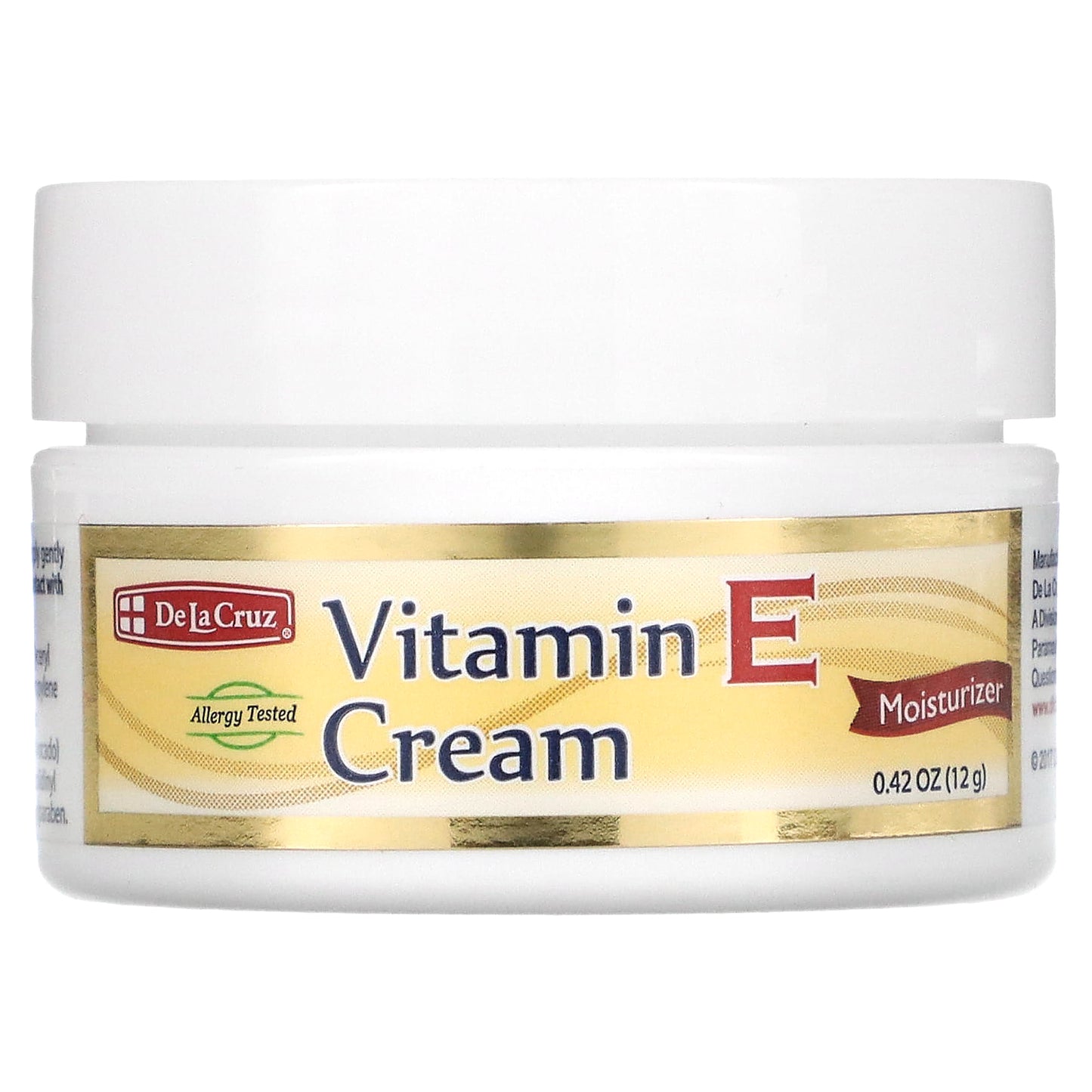 De La Cruz, Vitamin E Cream, 0.42 oz (12 g)