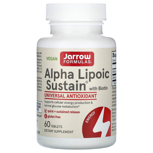 Jarrow Formulas, Alpha Lipoic Sustain with Biotin, 60 Tablets