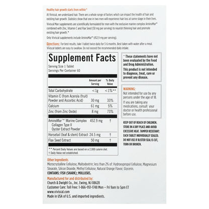 Viviscal, Man, Advanced Hair Health, 60 Tablets