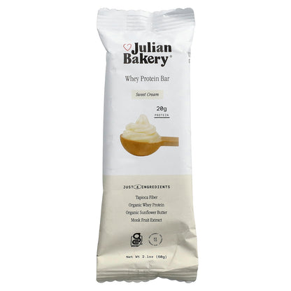 Julian Bakery, Whey Protein Bar, Sweet Cream, 12 Bars, 2.1 oz (60 g) Each