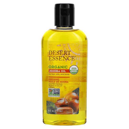 Desert Essence, Organic Jojoba Oil, 4 fl oz (118 ml)