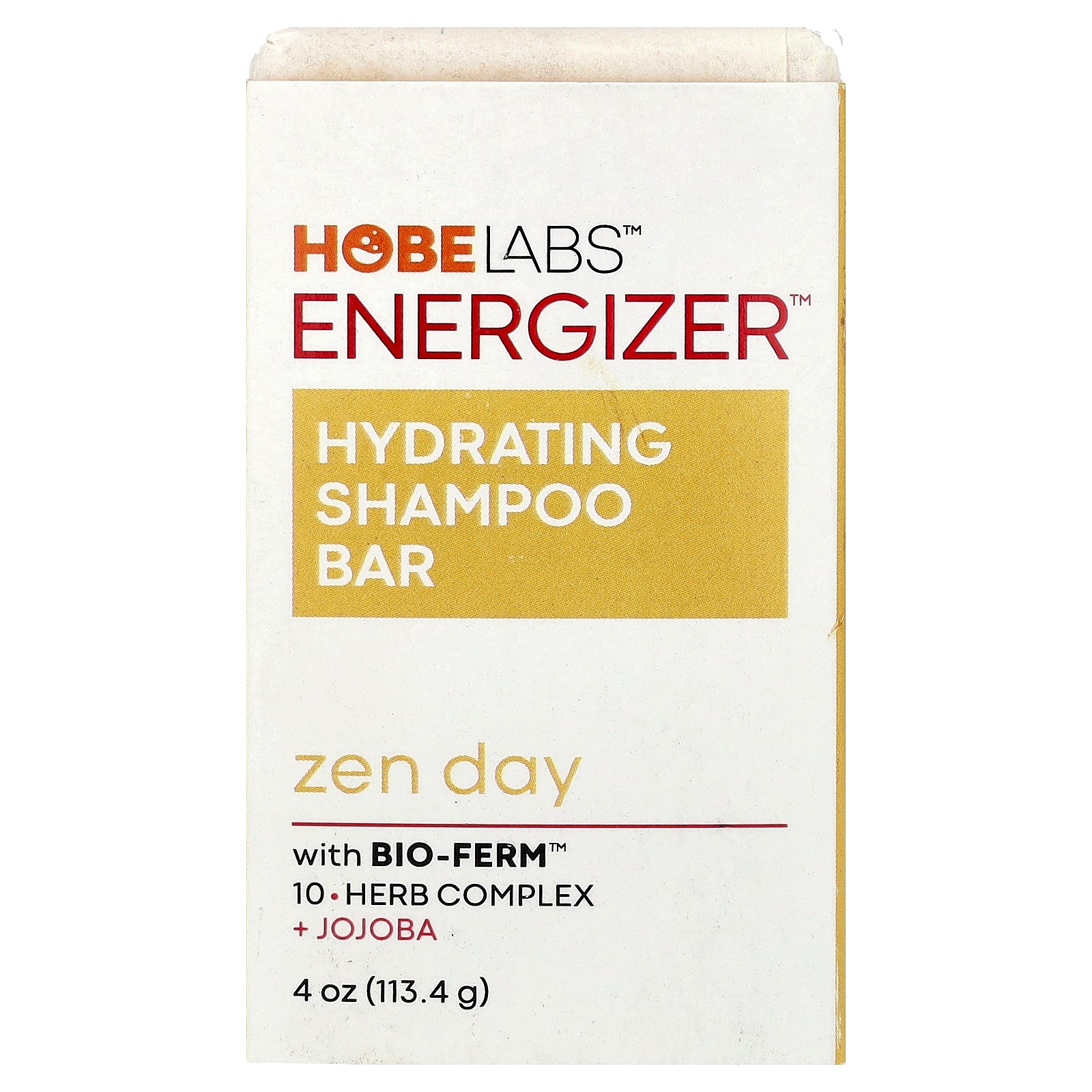 Hobe Labs, Energizer™, Hydrating Shampoo Bar, Zen Day, 4 oz (113.4 g)