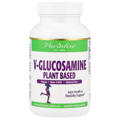 Paradise Herbs, V-Glucosamine, Plant Based, 120 Vegetarian Capsules (750 mg per Capsule)