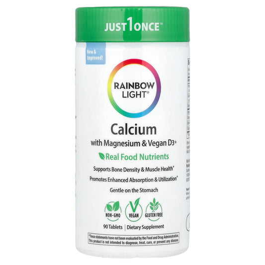 Rainbow Light, Calcium with Magnesium & Vitamin D3+, 90 Tablets