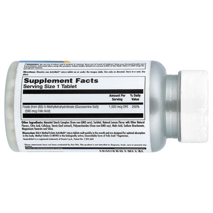 KAL, Methyl Folate, Lemon, 1,000 mcg DFE, 60 Micro Tablets