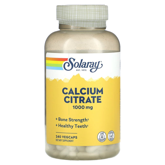 Solaray, Calcium Citrate, 240 VegCaps (250 mg per Capsule)