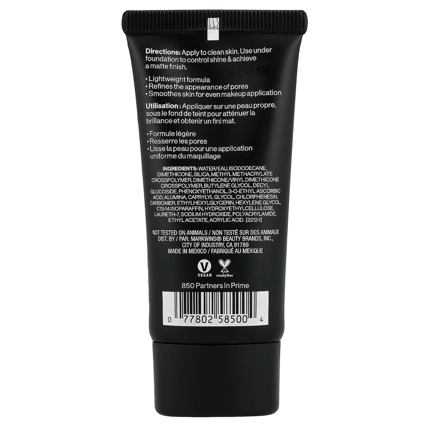 wet n wild, PhotoFocus, Matte Face Primer, 850 Partners in Prime, 0.84 fl oz (25 ml)