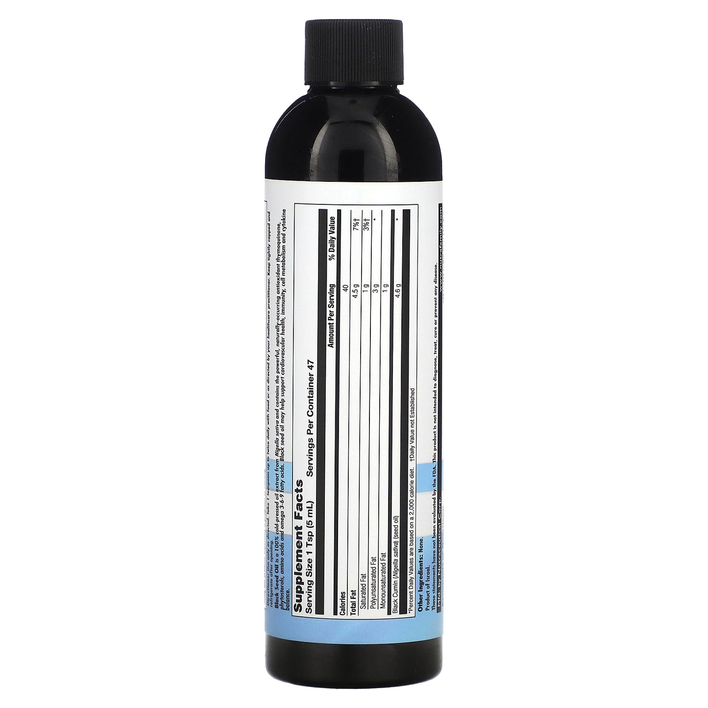 Nutra BioGenesis, Black Seed Oil, 4.6 g, 8 fl oz (236 ml)