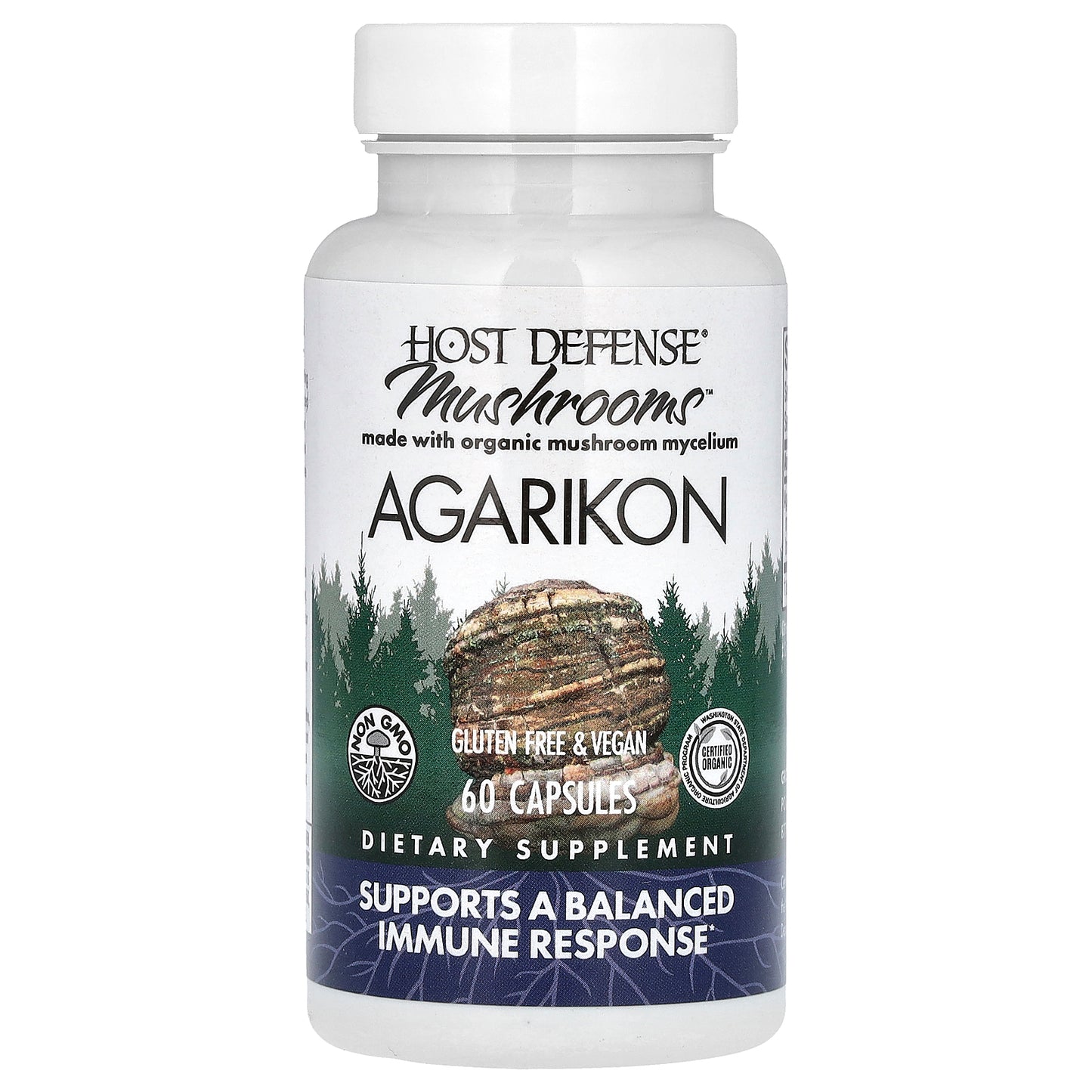 Host Defense, Mushrooms™, Agarikon, 500 mg, 60 Capsules