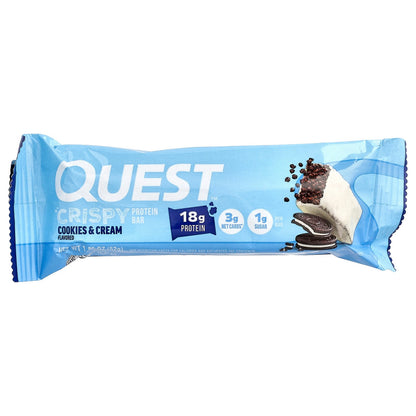 Quest Nutrition, Protein Bar, Crispy Cookies & Cream, 12 Bars, 1.83 oz (52 g) Each