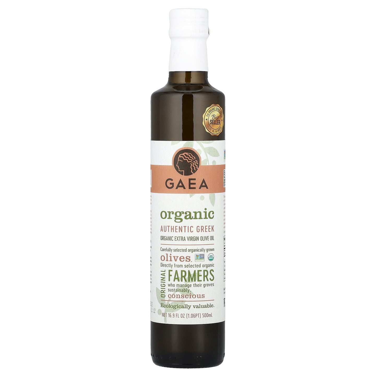 Gaea, Organic Extra Virgin Olive Oil, 16.9 fl oz (500 ml)