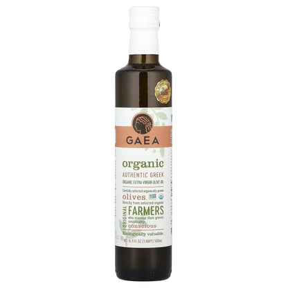 Gaea, Organic Extra Virgin Olive Oil, 16.9 fl oz (500 ml)
