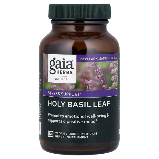 Gaia Herbs, Holy Basil Leaf, 120 Vegan Liquid Phyto-Caps®