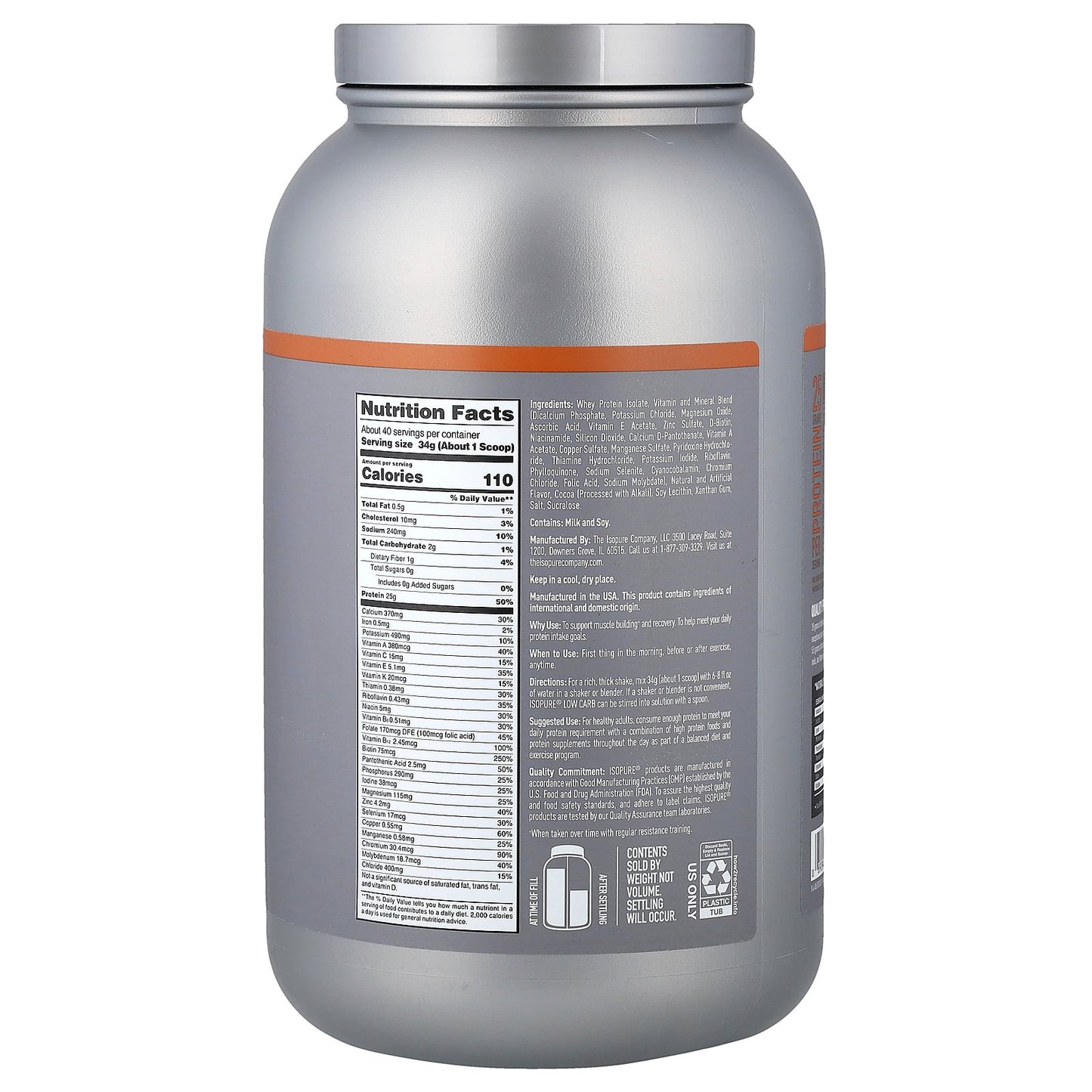 Isopure, Low Carb Protein Powder, Chocolate Peanut Butter, 3 lb (1.36 kg)