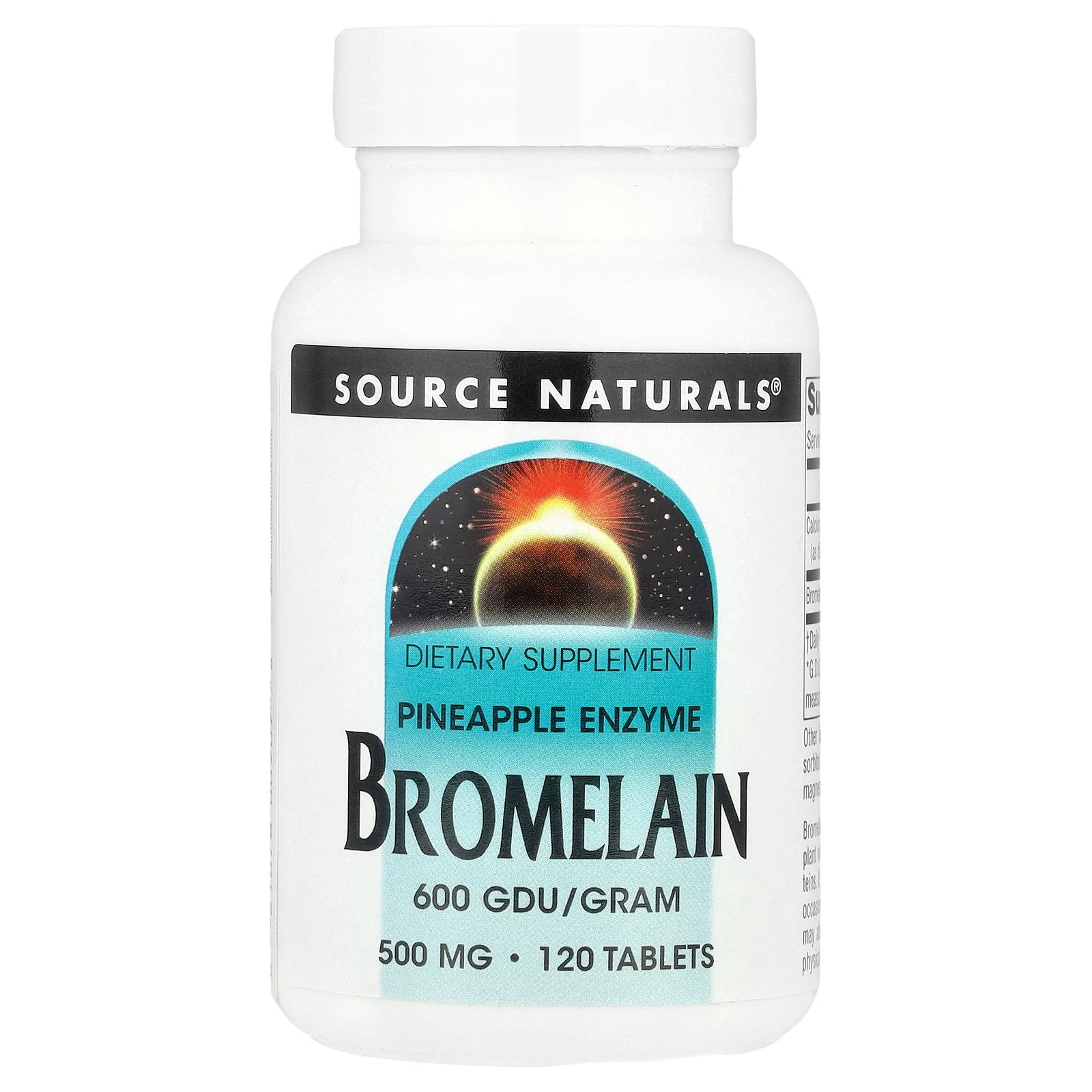 Source Naturals, Bromelain 600 GDU/g, 120 Tablets
