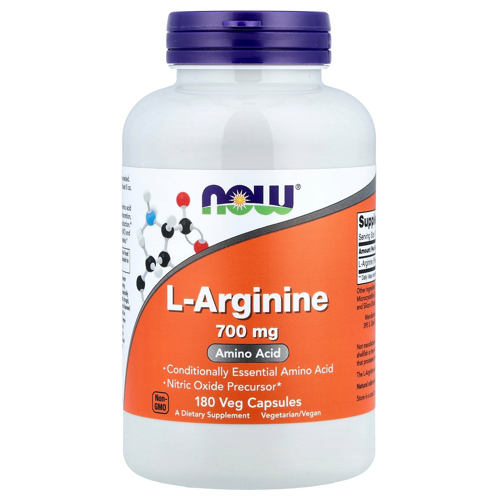 NOW Foods, L-Arginine, 700 mg, 180 Veg Capsules