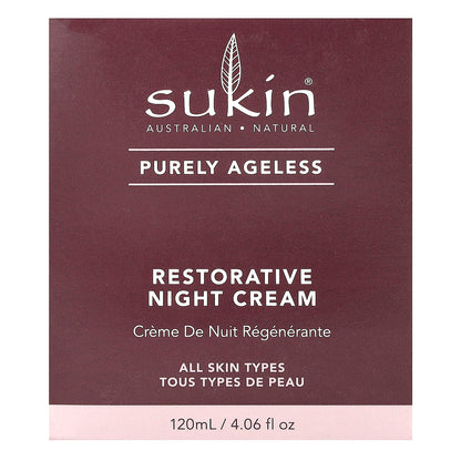 Sukin, Purely Ageless, Restorative Night Cream, 4.06 fl oz (120 ml)